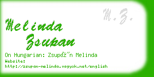 melinda zsupan business card